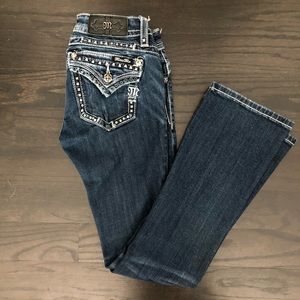 Like New!! Miss Me signature boot jeans